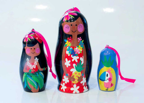 Ornament Nesting Doll Set - Susu, 3pc set