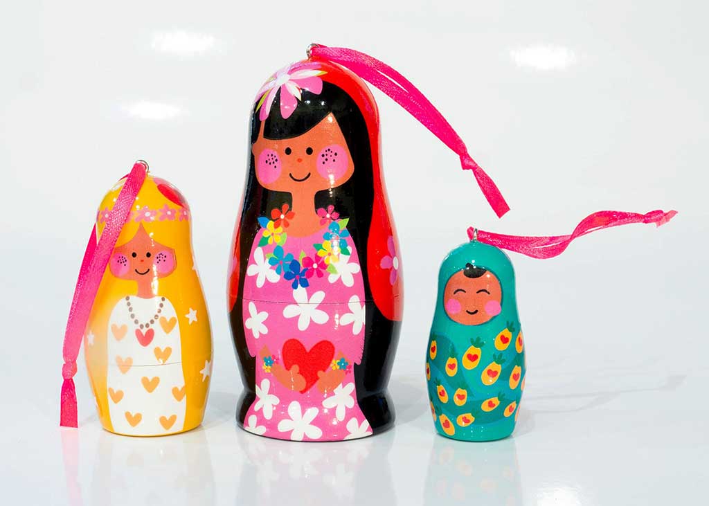 Ornament Nesting Doll Set - Nativity, 3pc set