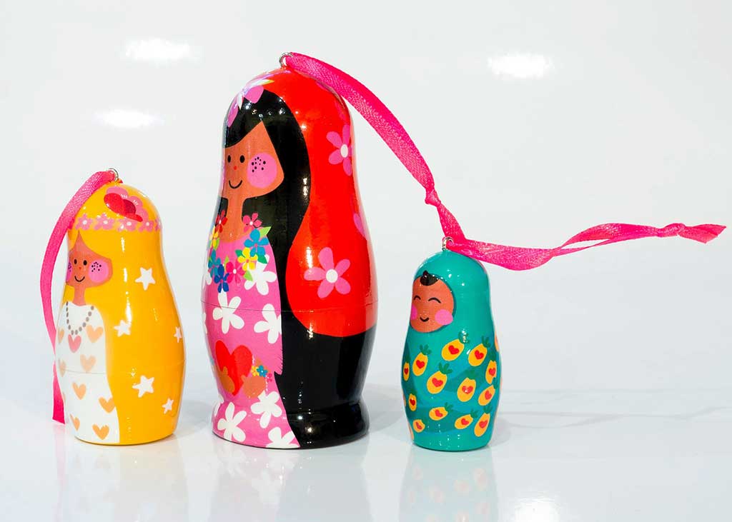 Ornament Nesting Doll Set - Nativity, 3pc set