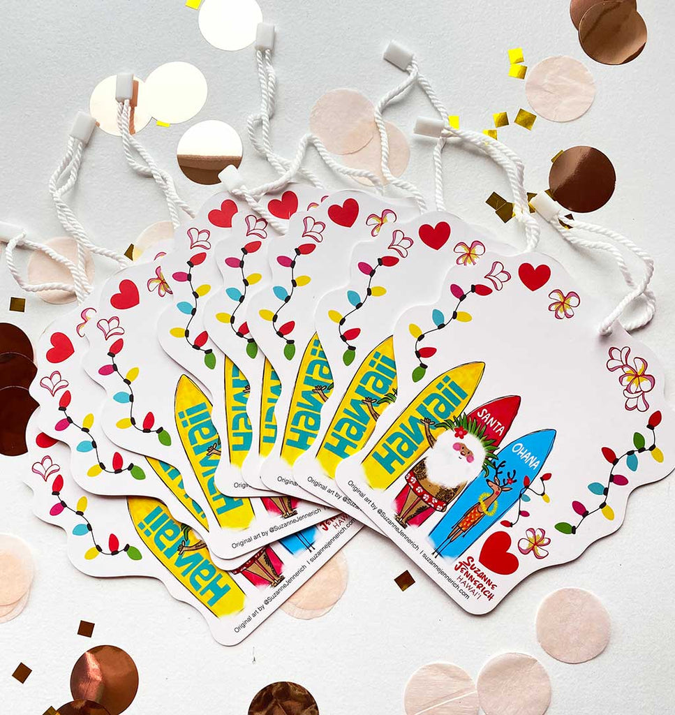 SANTA GIFT TAG PACK of 8