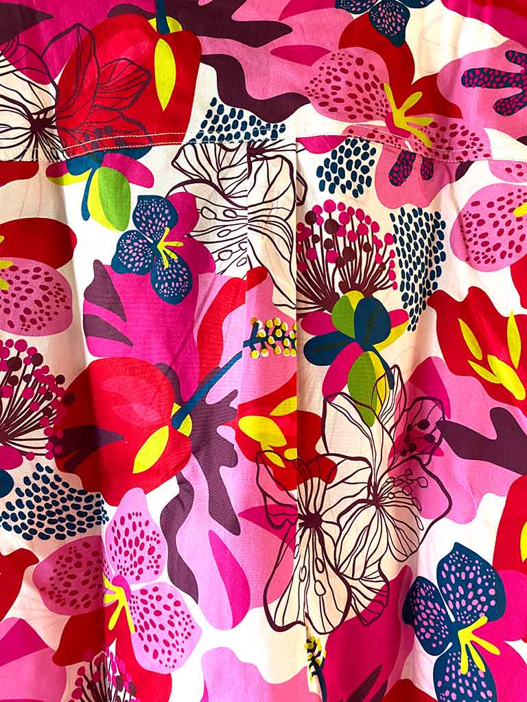 HOT HIBISCUS ALOHA SHIRT WOMEN