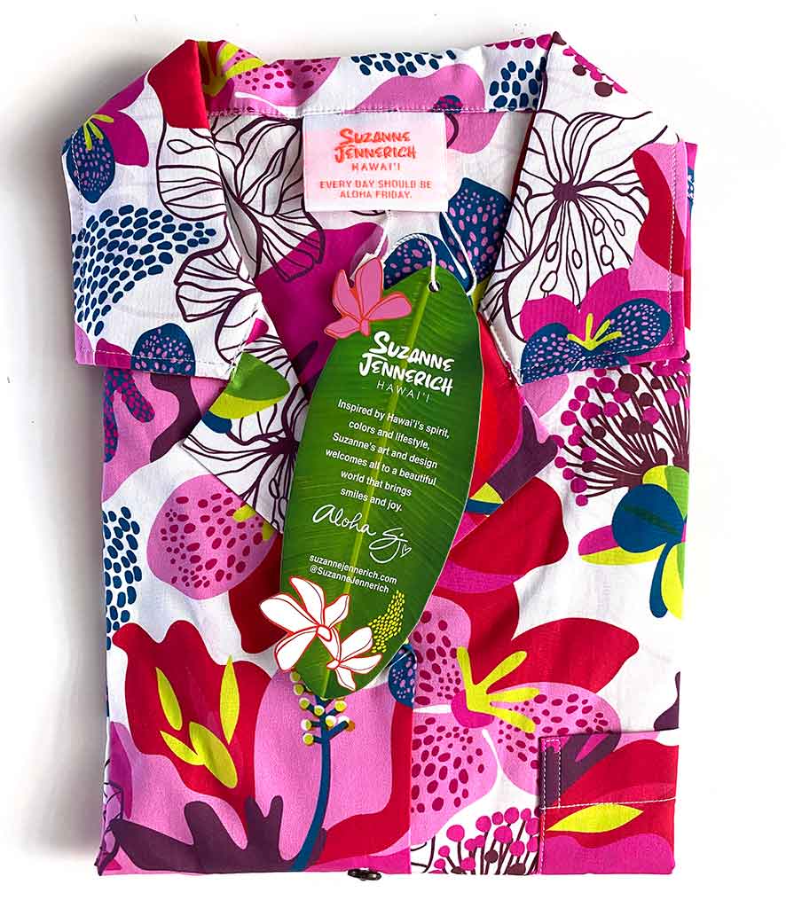 HOT HIBISCUS ALOHA SHIRT MEN/UNISEX