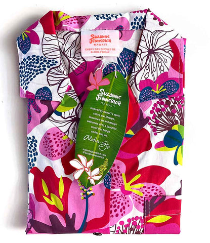 HOT HIBISCUS ALOHA SHIRT WOMEN