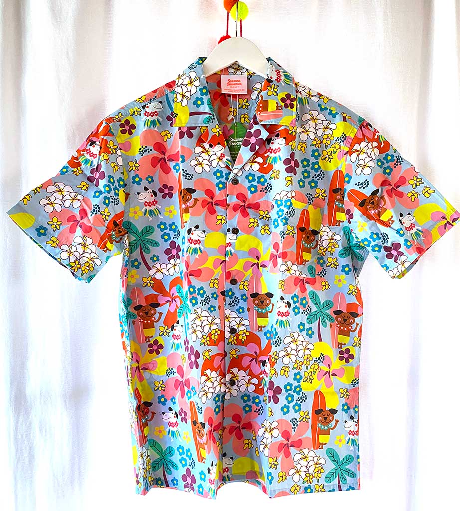 SURFING DOGS ALOHA SHIRT MEN/UNISEX