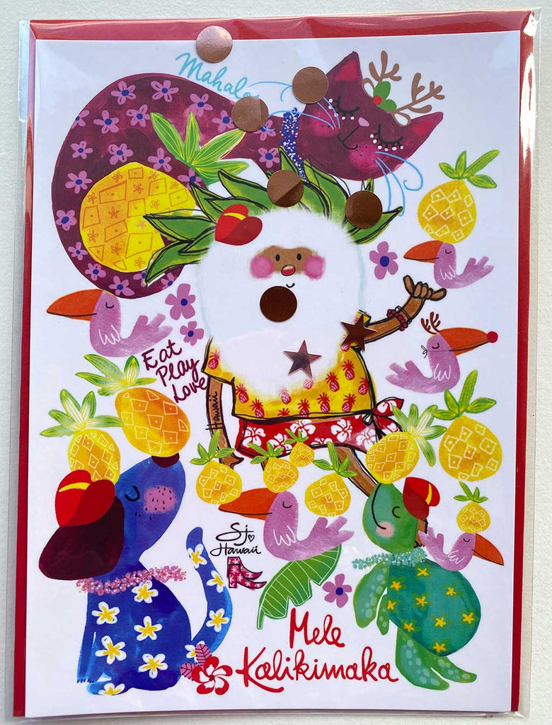 SANTA MIXED DESIGNS ART CARDS