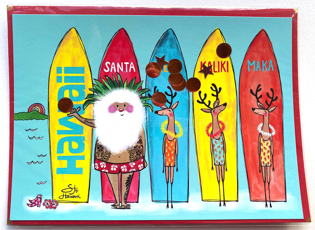 SANTA MIXED DESIGNS ART CARDS