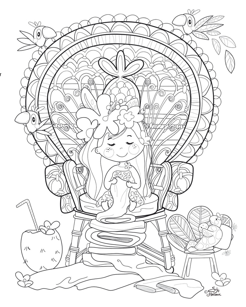 Coloring Book & Story-Aloha Susu