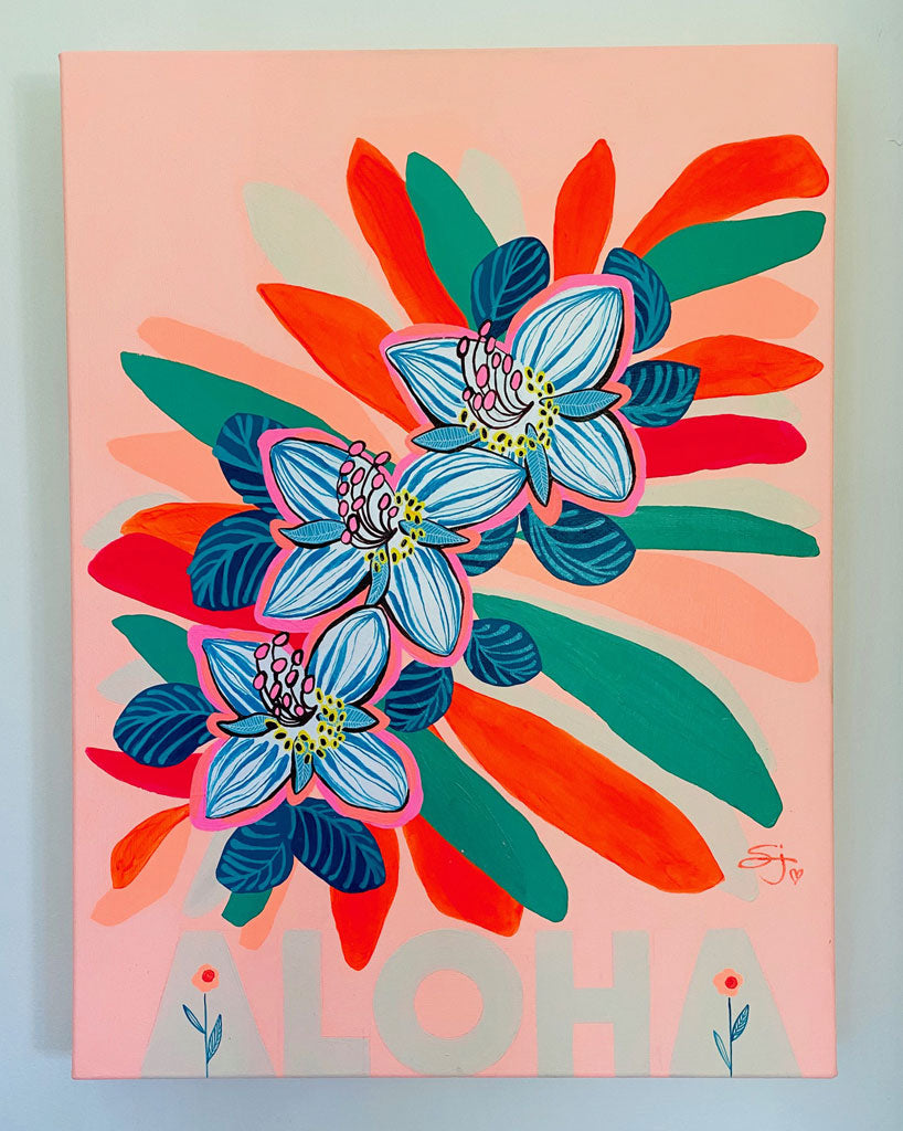 BLOOMING ALOHA 18x24"
