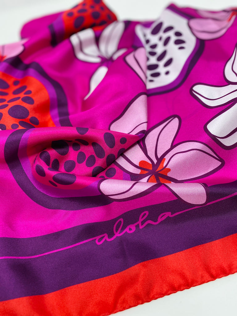 DRAGONFRUIT SILK TWILL SCARF