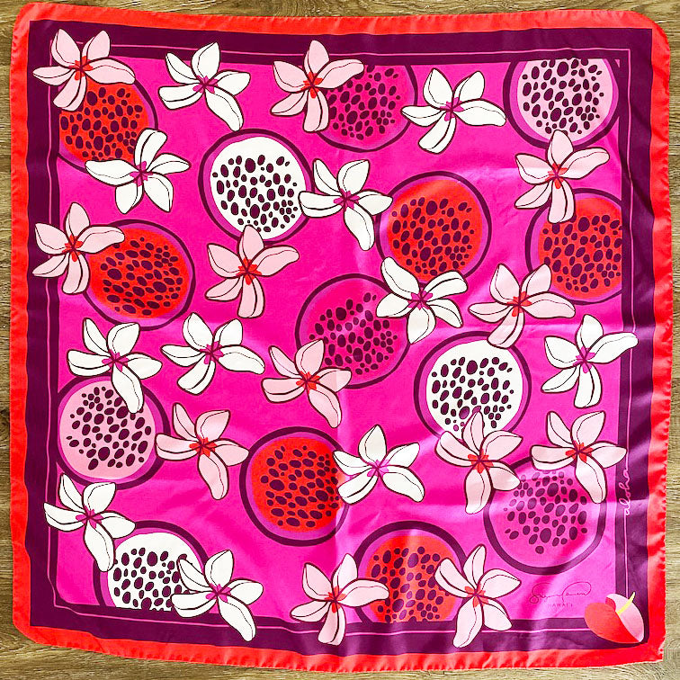 DRAGONFRUIT SILK TWILL SCARF