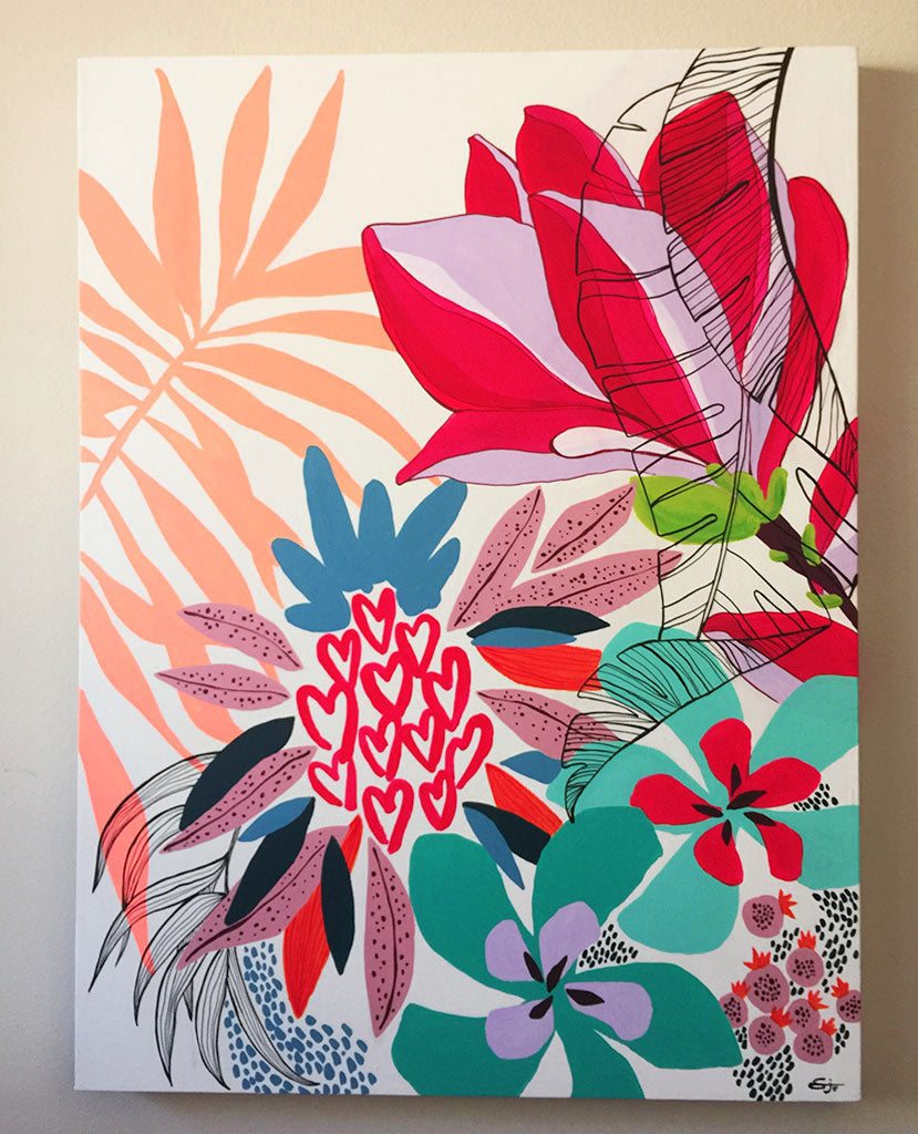 TROPICAL HAPPINESS 30x40"