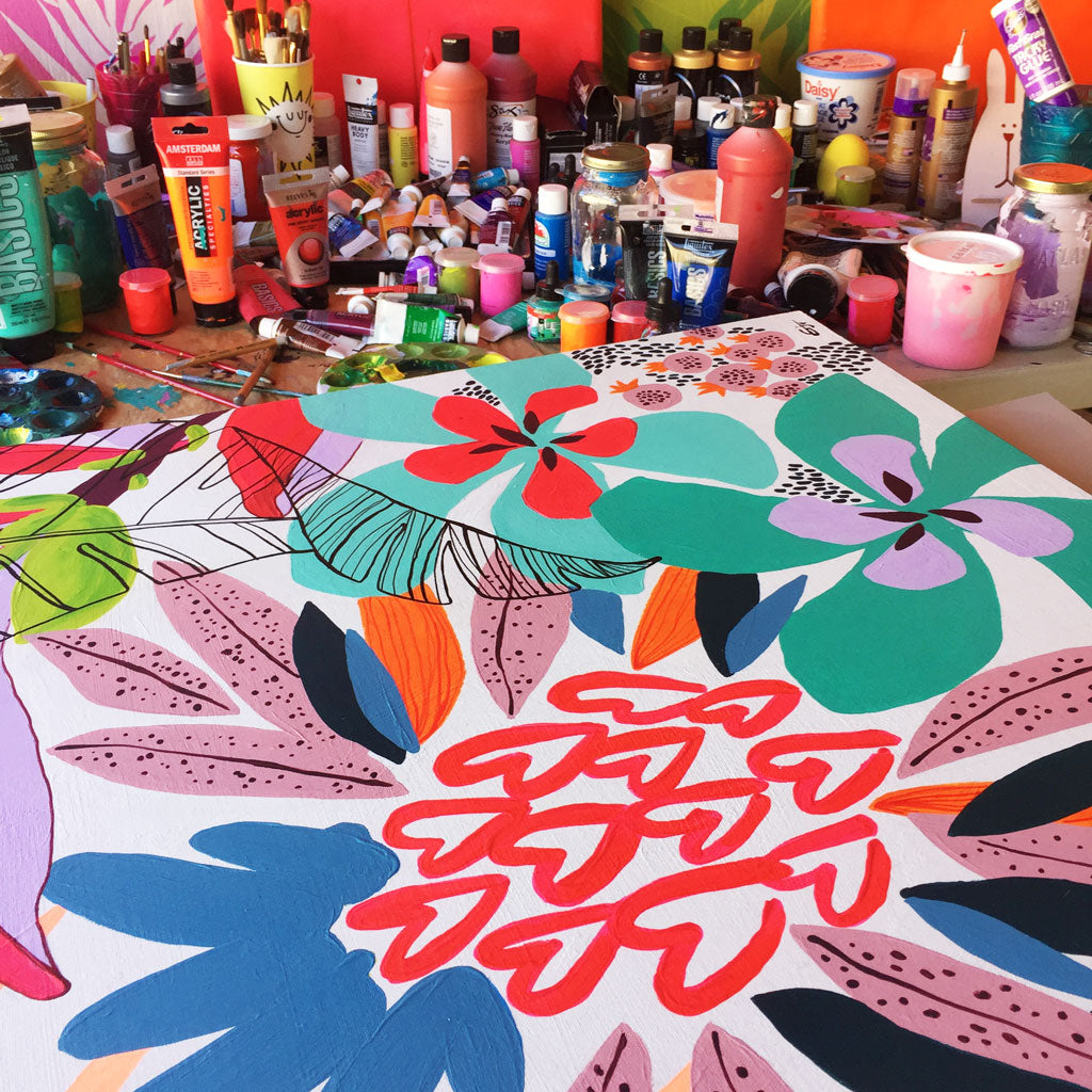 TROPICAL HAPPINESS 30x40"