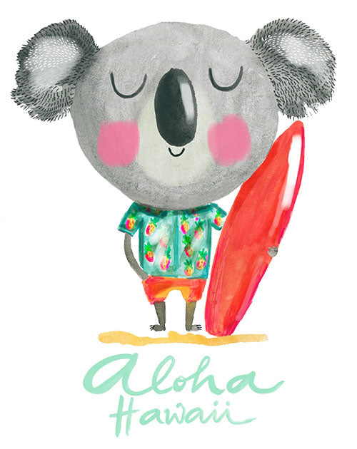 KOALA SURFER print