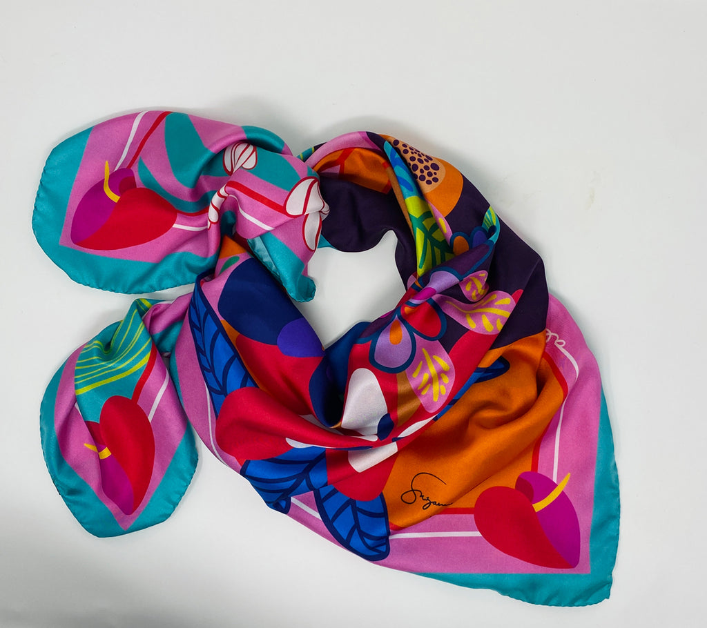 LEI GIRL KAILUA SILK TWILL SCARF