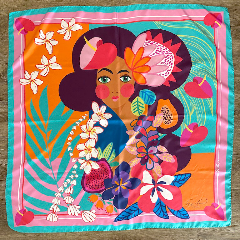 LEI GIRL KAILUA SILK TWILL SCARF