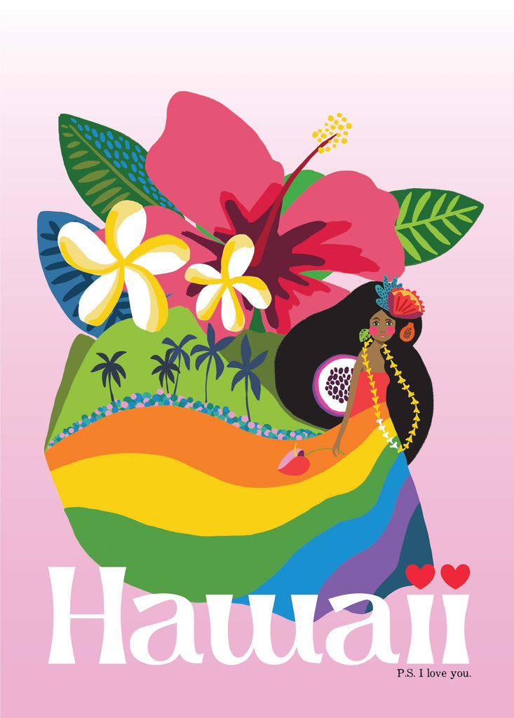 RAINBOW GIRL print