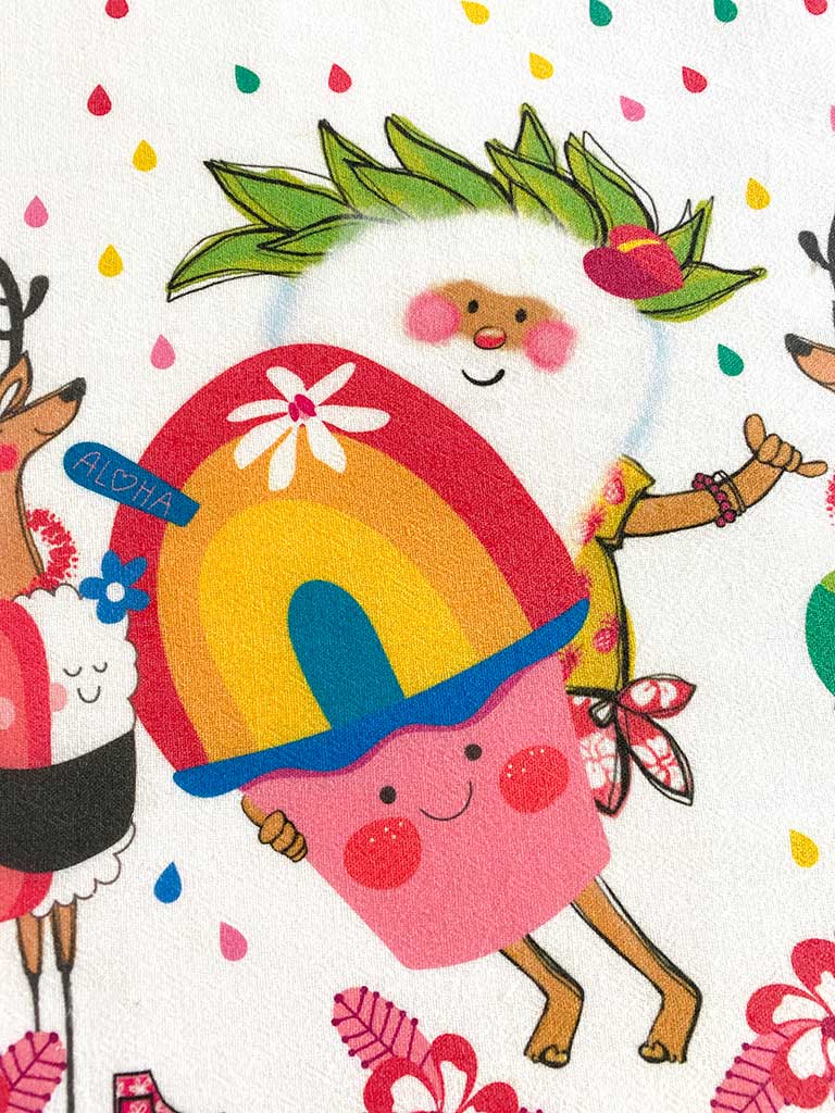 SANTA SHAVE ICE kitchen towel