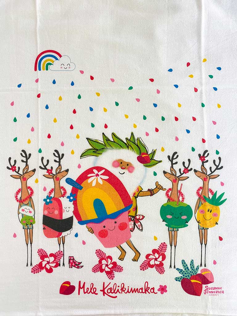SANTA SHAVE ICE kitchen towel