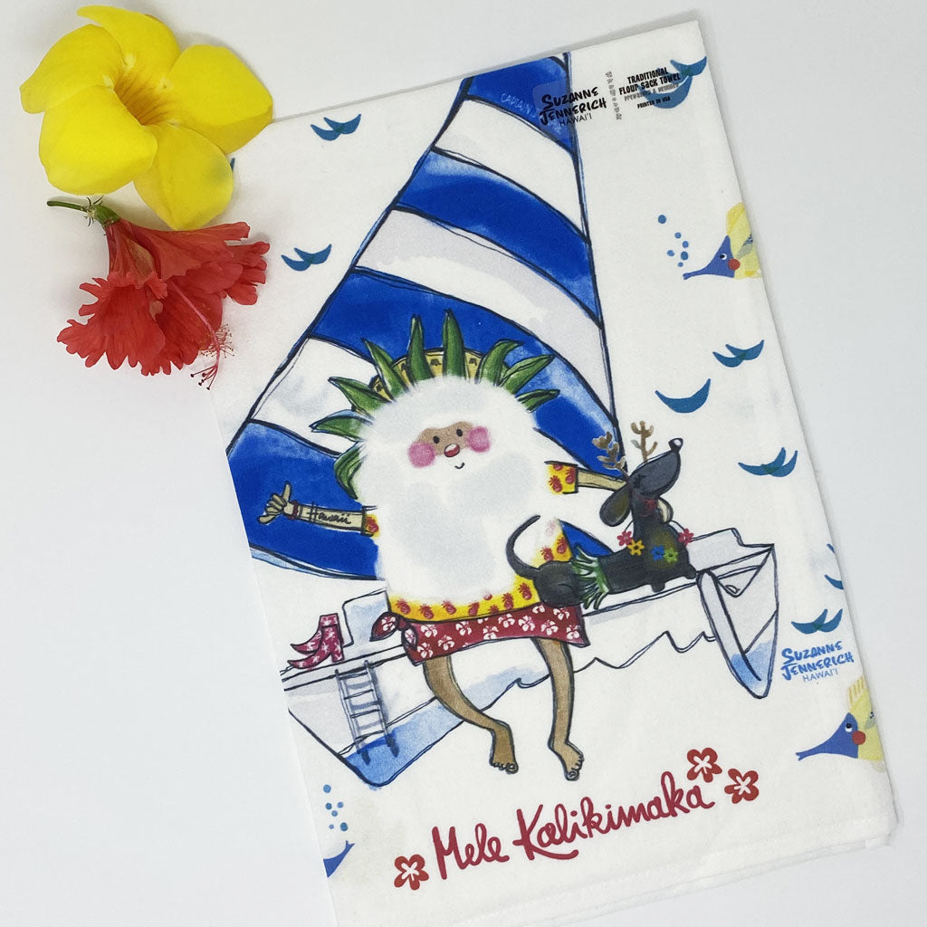 SANTA CATAMARAN kitchen towel