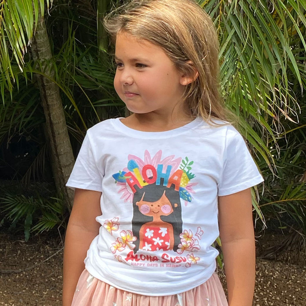 ALOHA SUSU LILAC GIRLS TEE