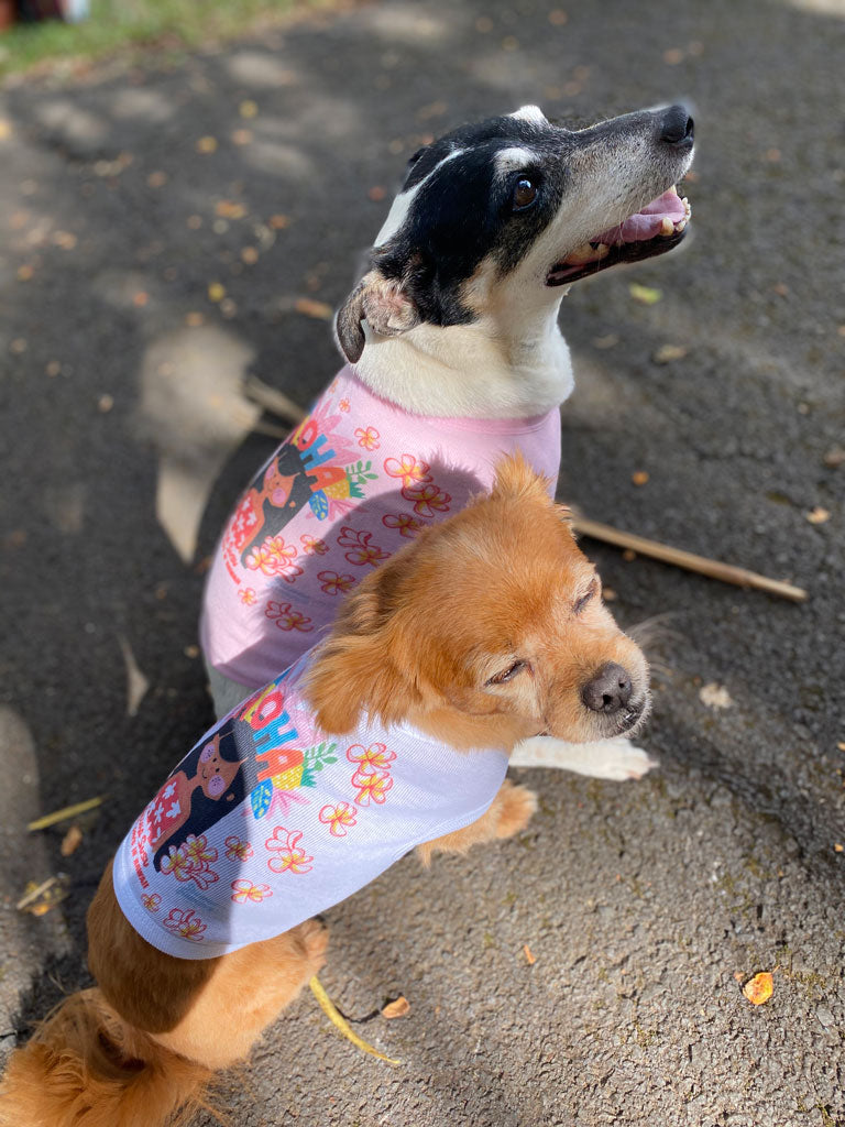 ALOHA SUSU PINK DOG TEE
