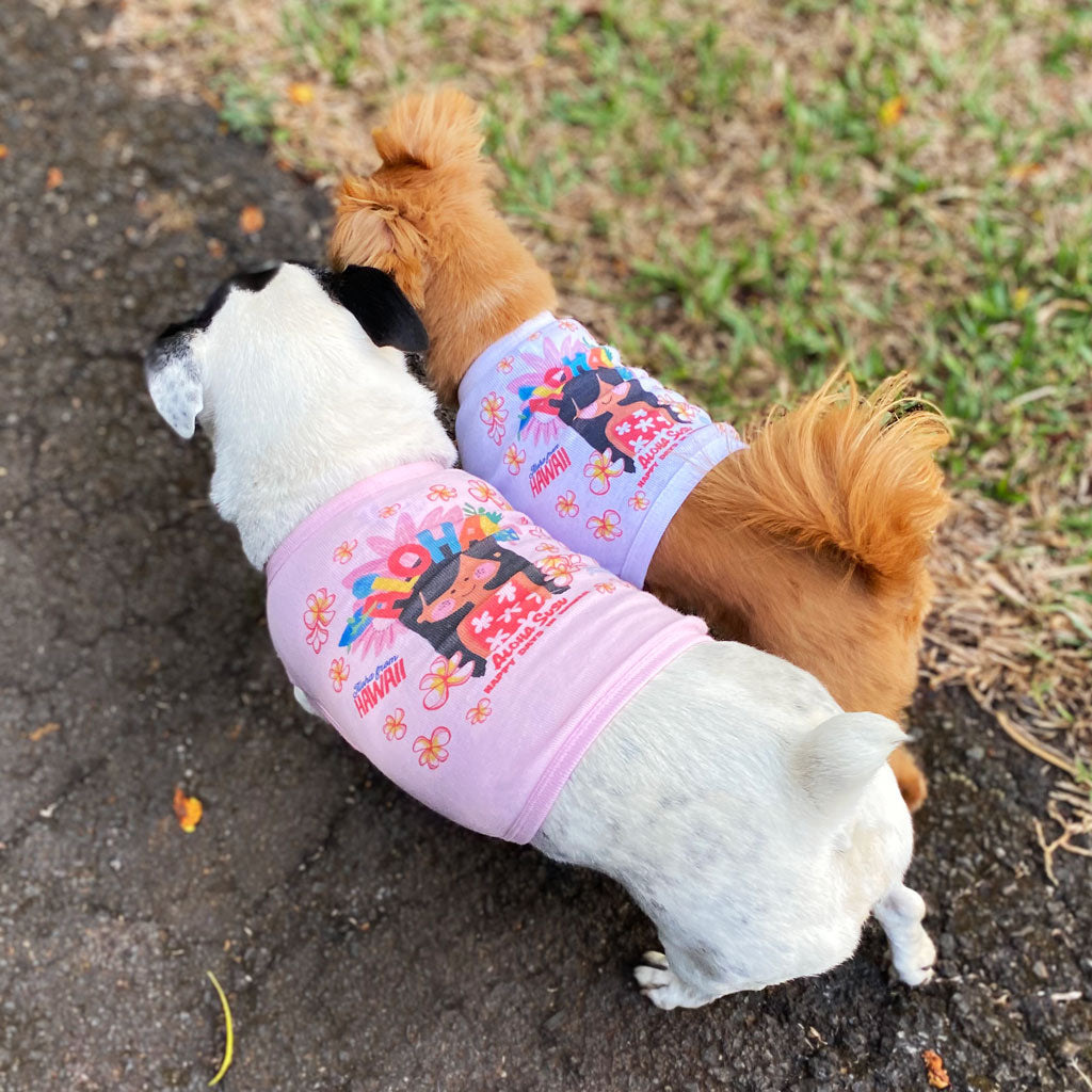 ALOHA SUSU PINK DOG TEE