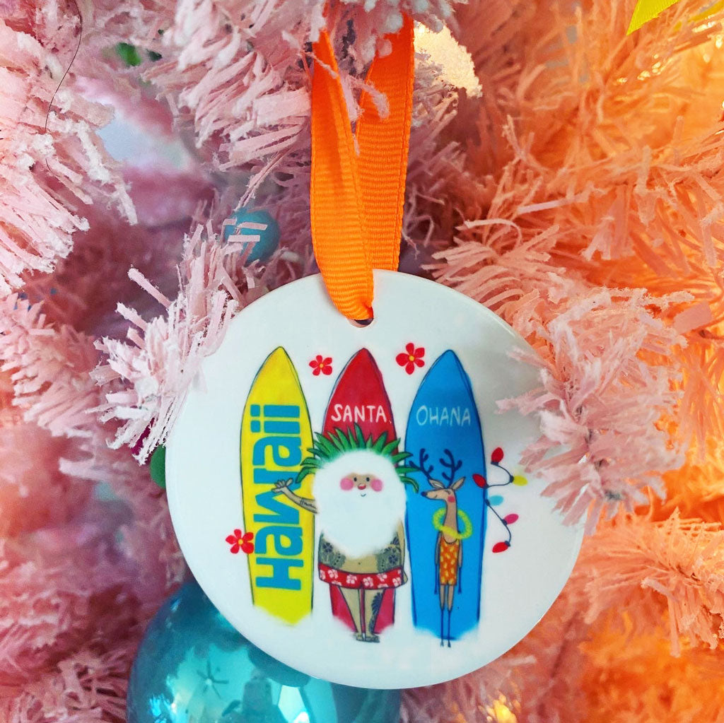 ORNAMENT SANTA SURF