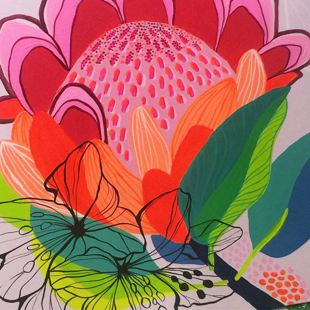 PINK PROTEA 18x24"