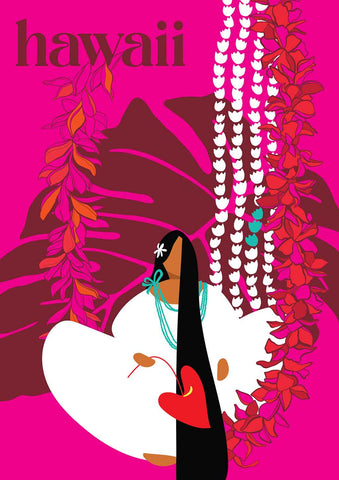 "Wahine noʻonoʻo" print Pink