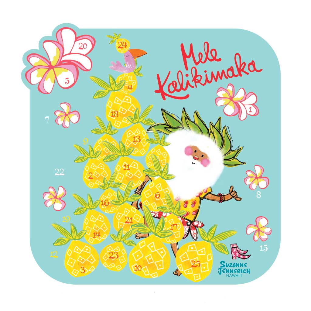ADVENT CALENDAR - SANTA PINEAPPLE TREE – suzannejennerich ADVENT CALENDAR - SANTA PINEAPPLE TREE – suzannejennerich