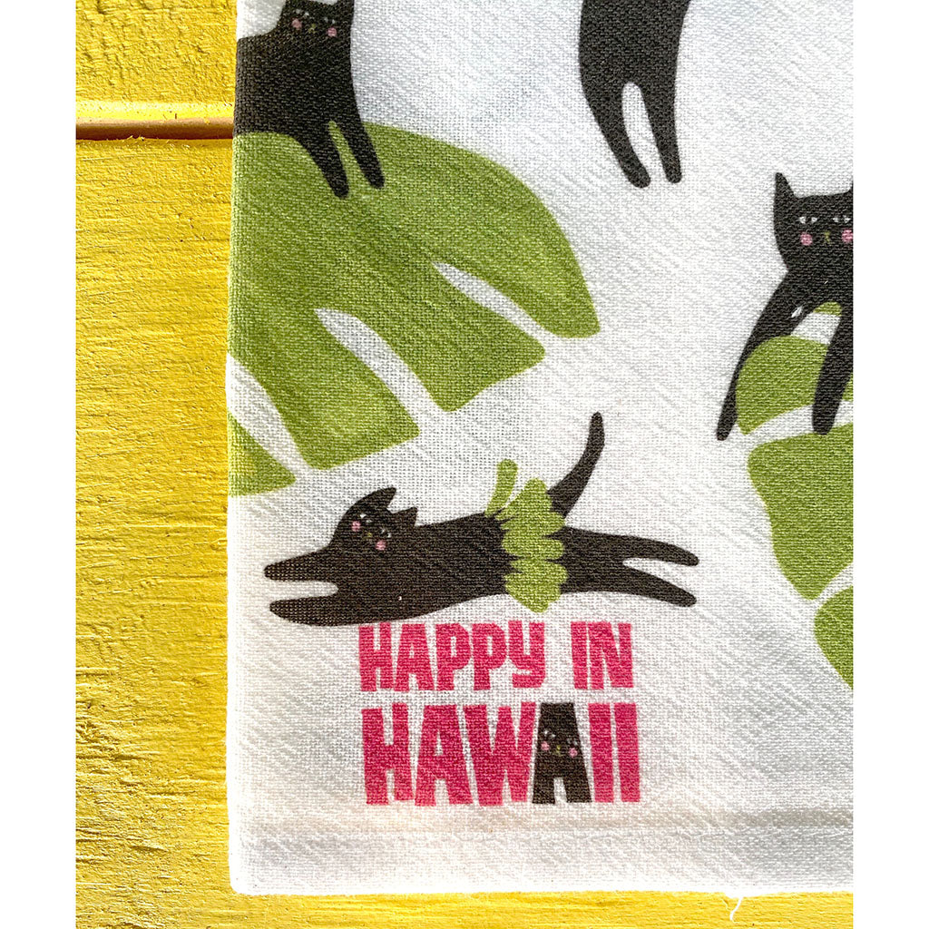 BLACK CATS HAWAII kitchen towel