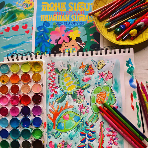 Coloring Book & Story-Aloha Susu